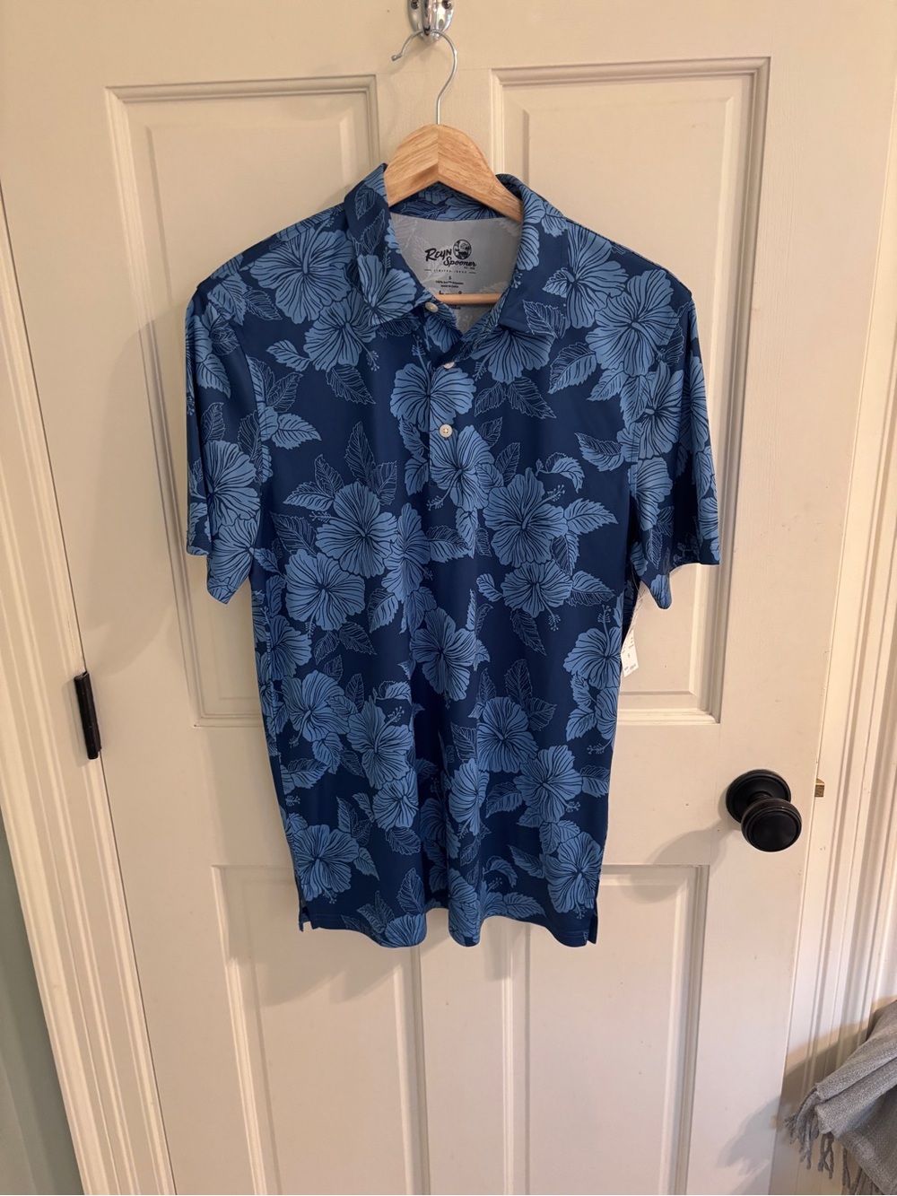 reyn spooner Navy Blue Floral Polo Shirt brand new with tag